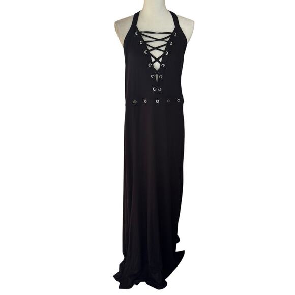 Killstar Tristiana Stylish Black Halter Maxi Dress NWT Size XXL - Picture 1 of 6